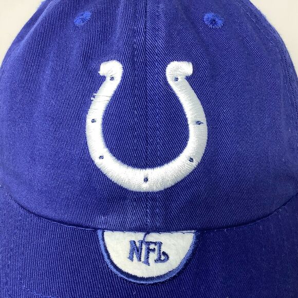 NFL Indianapolis Colts Baseball Hat White Horseshoe Slideback Adjustable OSFA - Picture 3 of 11